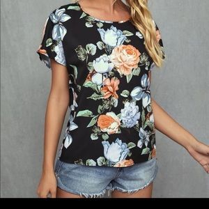 New floral print top